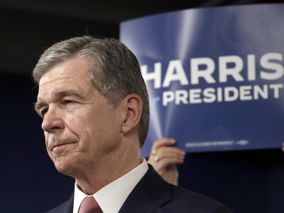 N.C. Gov. Roy Cooper at a July 25 news conference.
