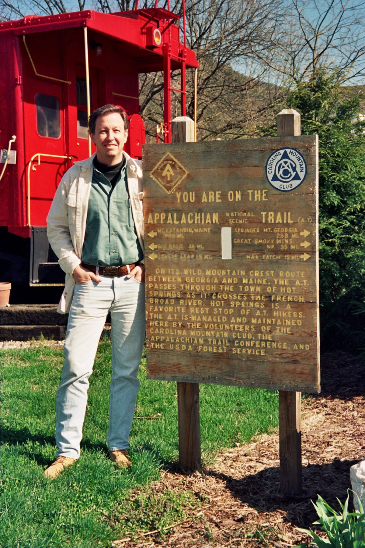 Author Mark Pinsky in Hot Springs, N.C., circa the 1990s. (Credit: Mark I. Pinsky Papers, Southern Appalachian Archives, Mars Hill University)